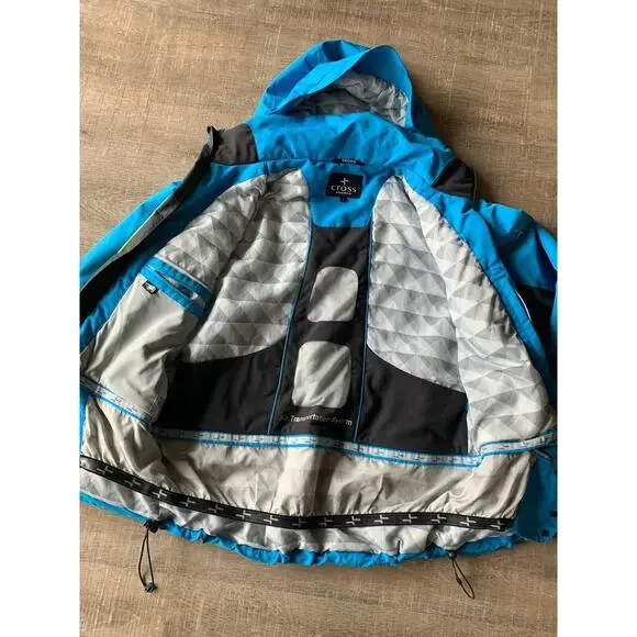 Cross Sweden Ski Jacket Mens L Insulated Snowboard Waterproof Blue Black - Picture 6 of 16